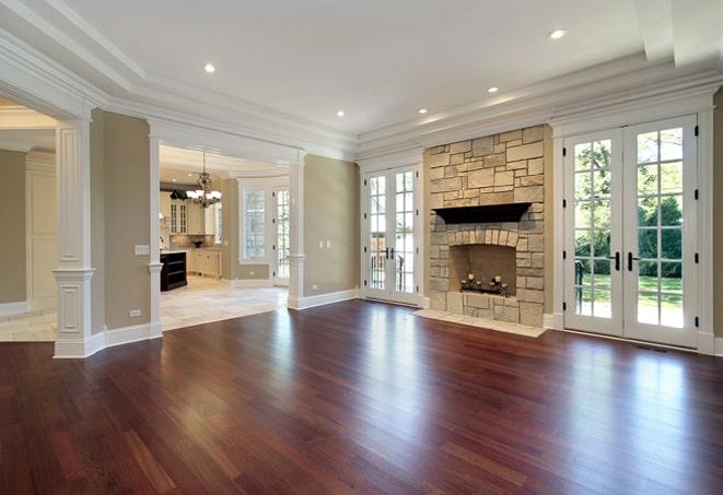 a classic herringbone pattern on a wood floor